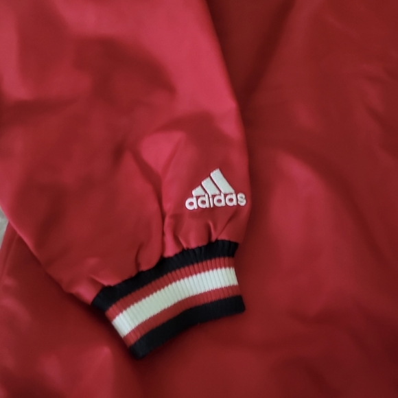 Adidas St Louis Cardinals Nylon Button Jacket Boys 18/20 XL Red Bomber 062025 - Picture 3 of 9